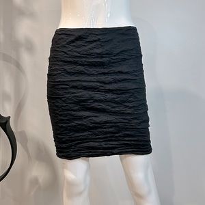 Sarah Pacini Stretch Krinkle Mini Pencil Skirt